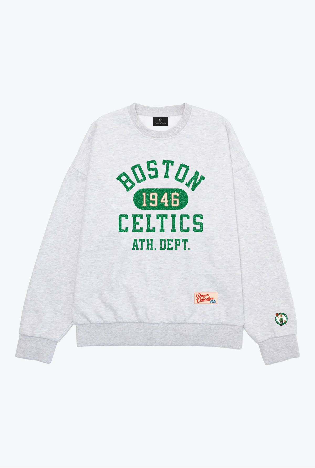 Pull ras du cou épais Athletic Club des Boston Celtics - Cendre