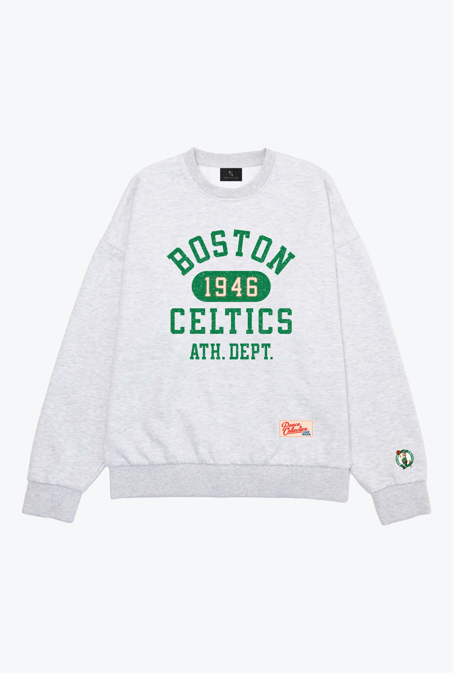 Boston Celtics Athletic Club Schwerer Rundhalsausschnitt - Aschgrau