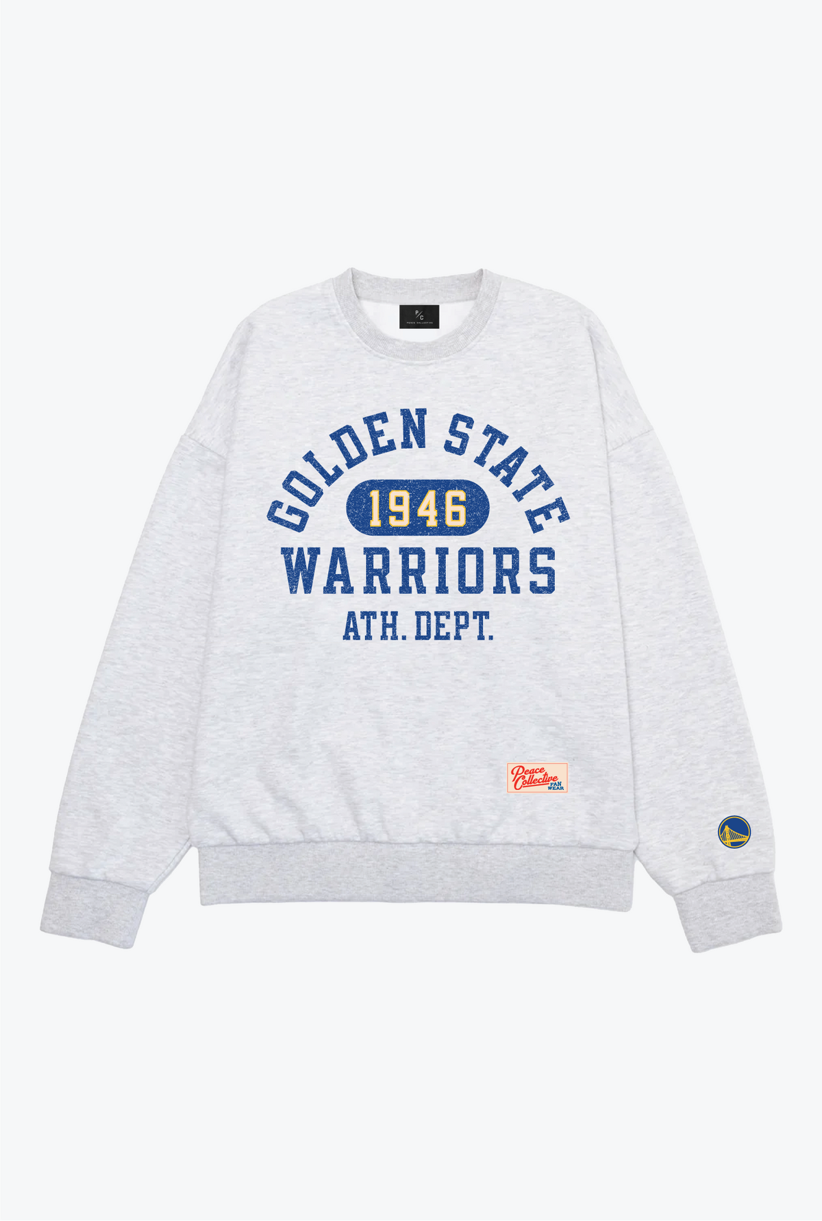 Pull ras du cou épais Athletic Club des Golden State Warriors - Cendre