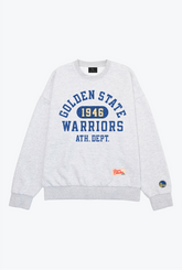 Golden State Warriors Athletic Club Heavyweight Crewneck - Ash