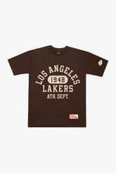 Los Angeles Lakers Collegiate Heavyweight T-Shirt - Walnut