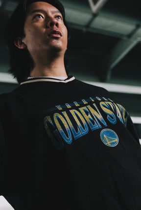 Golden State Warriors Ribbed Heavyweight Crewneck - Black