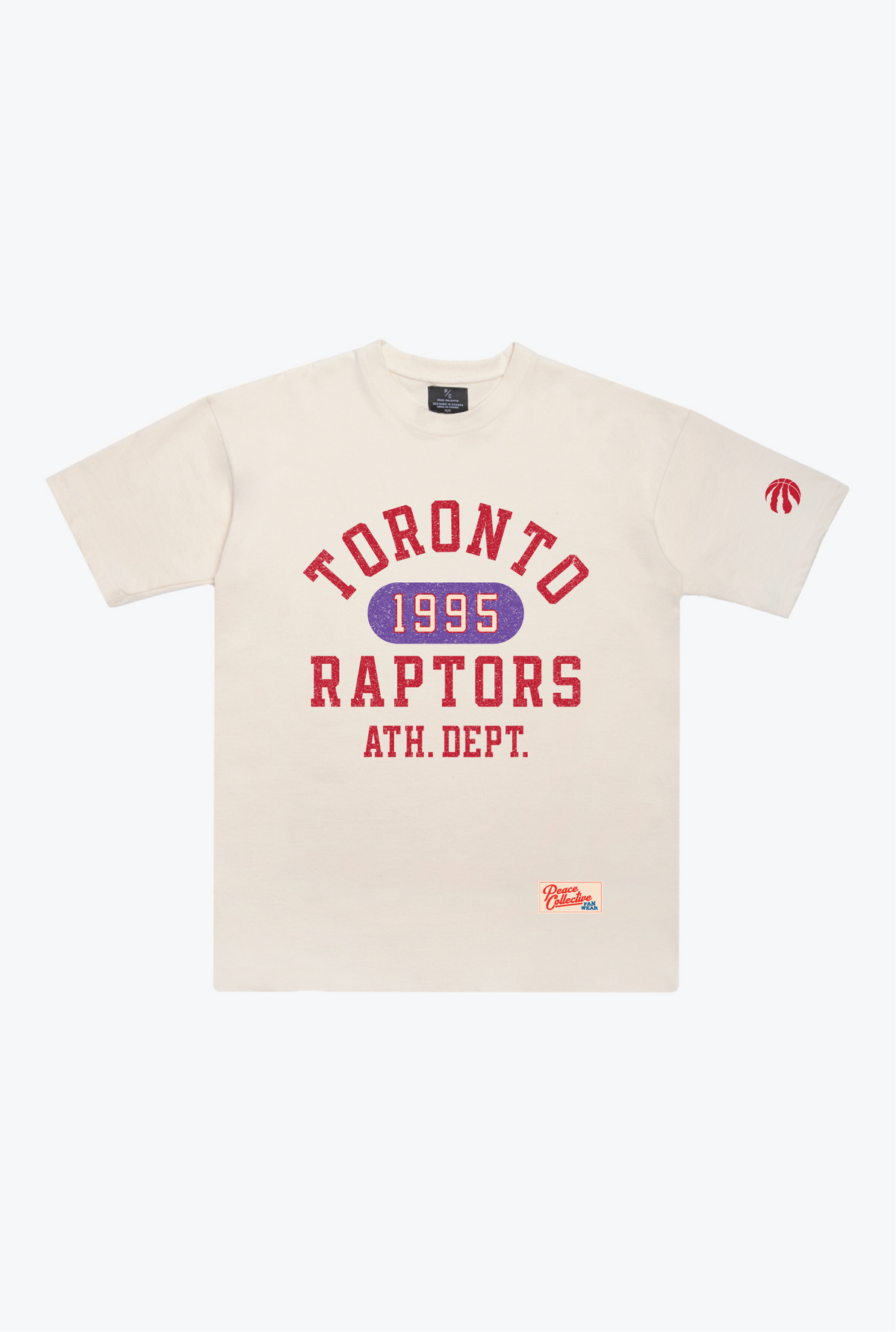 Toronto Raptors Athletic Club Heavyweight T-Shirt - Ivory