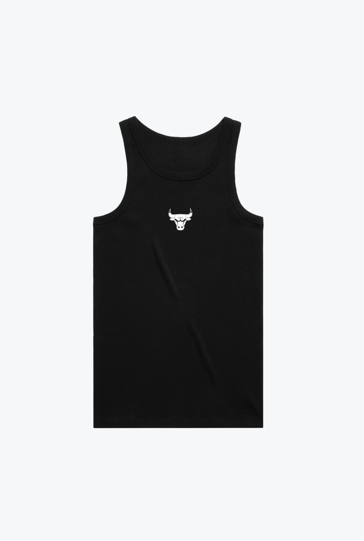 Chicago Bulls – Geripptes Tanktop mit Mittelbrust - Schwarz