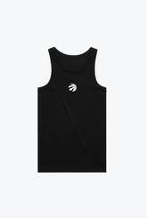 Toronto Raptors Centre Chest Ribbed Tank Top - Black