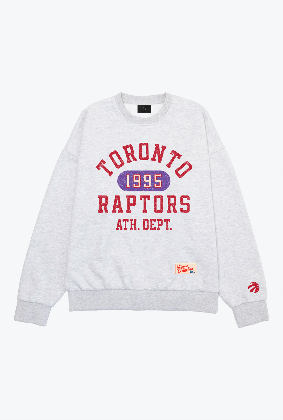 Toronto Raptors Athletic Club Heavyweight Crewneck - Ash