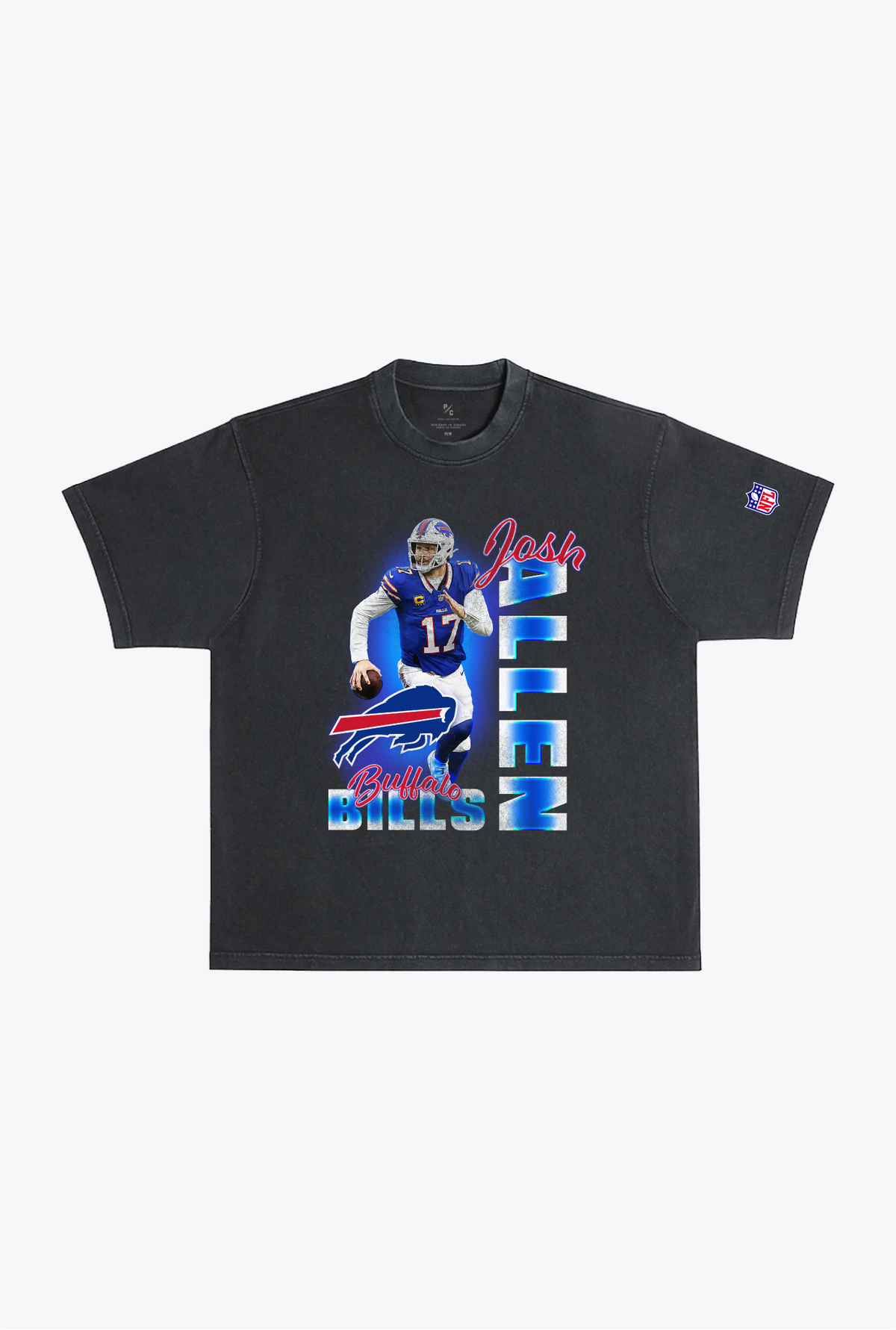 T-shirt épais teint en pièce Josh Allen - Noir