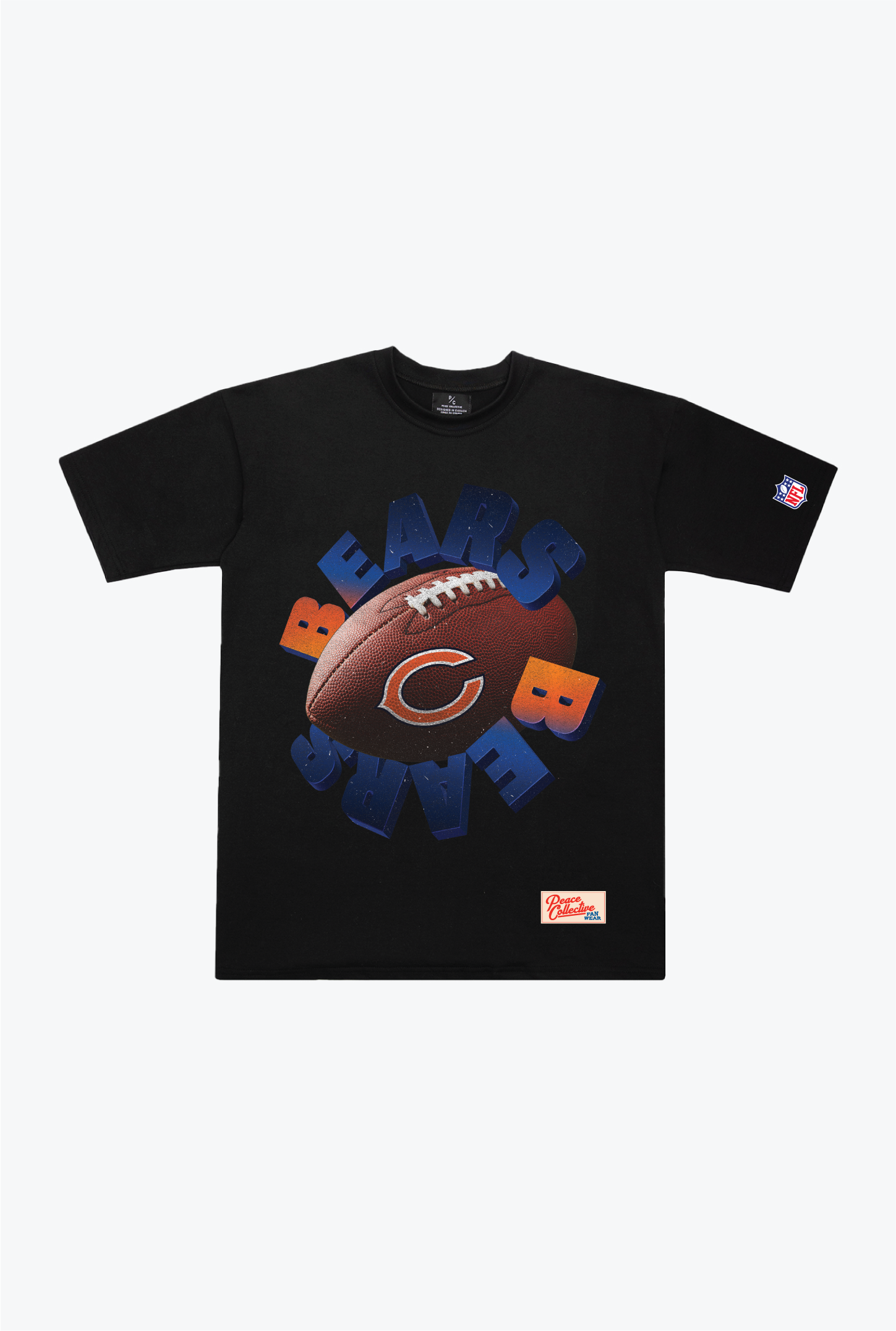 Chicago Bears Spiral Heavyweight T-Shirt - Black