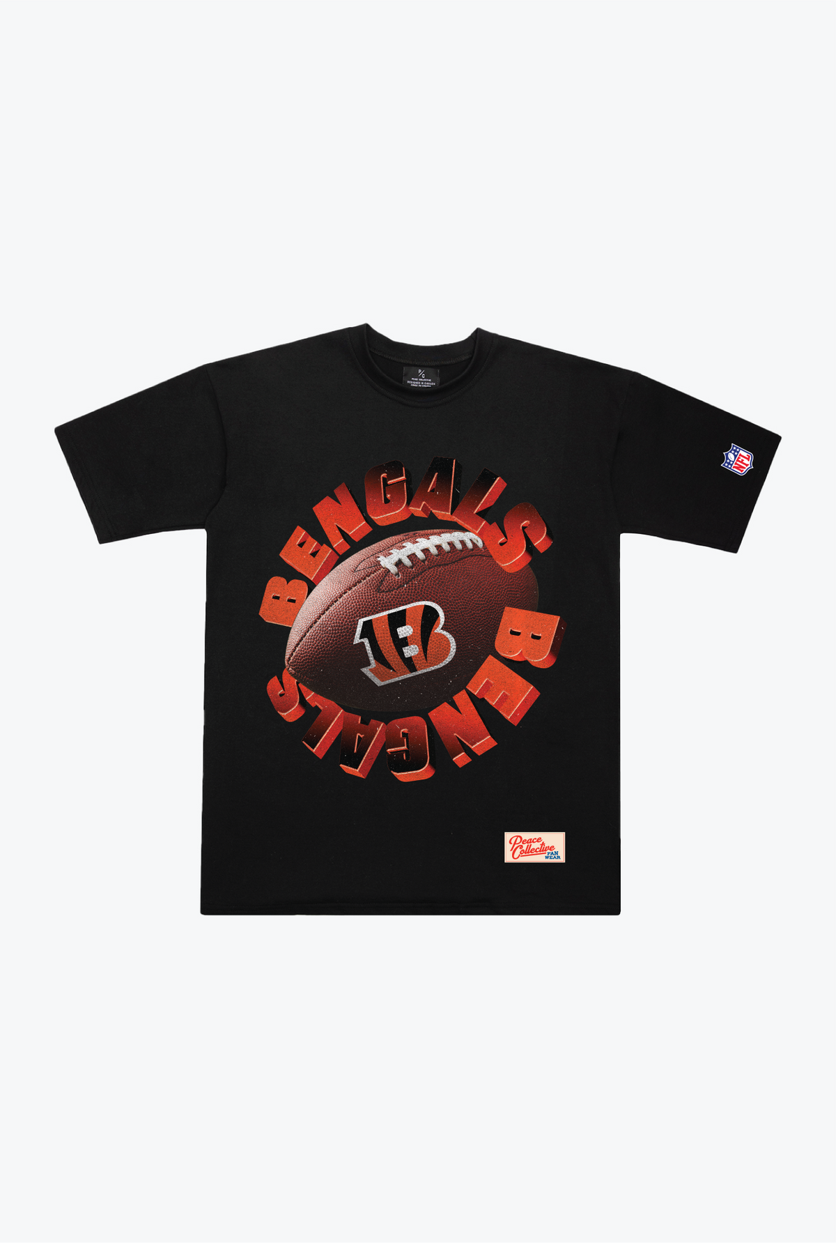 Cincinnati Bengals Spiral Heavyweight T-Shirt - Black