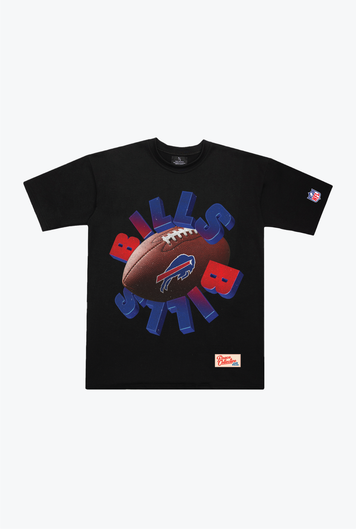 T-shirt épais en spirale Buffalo Bills - Noir