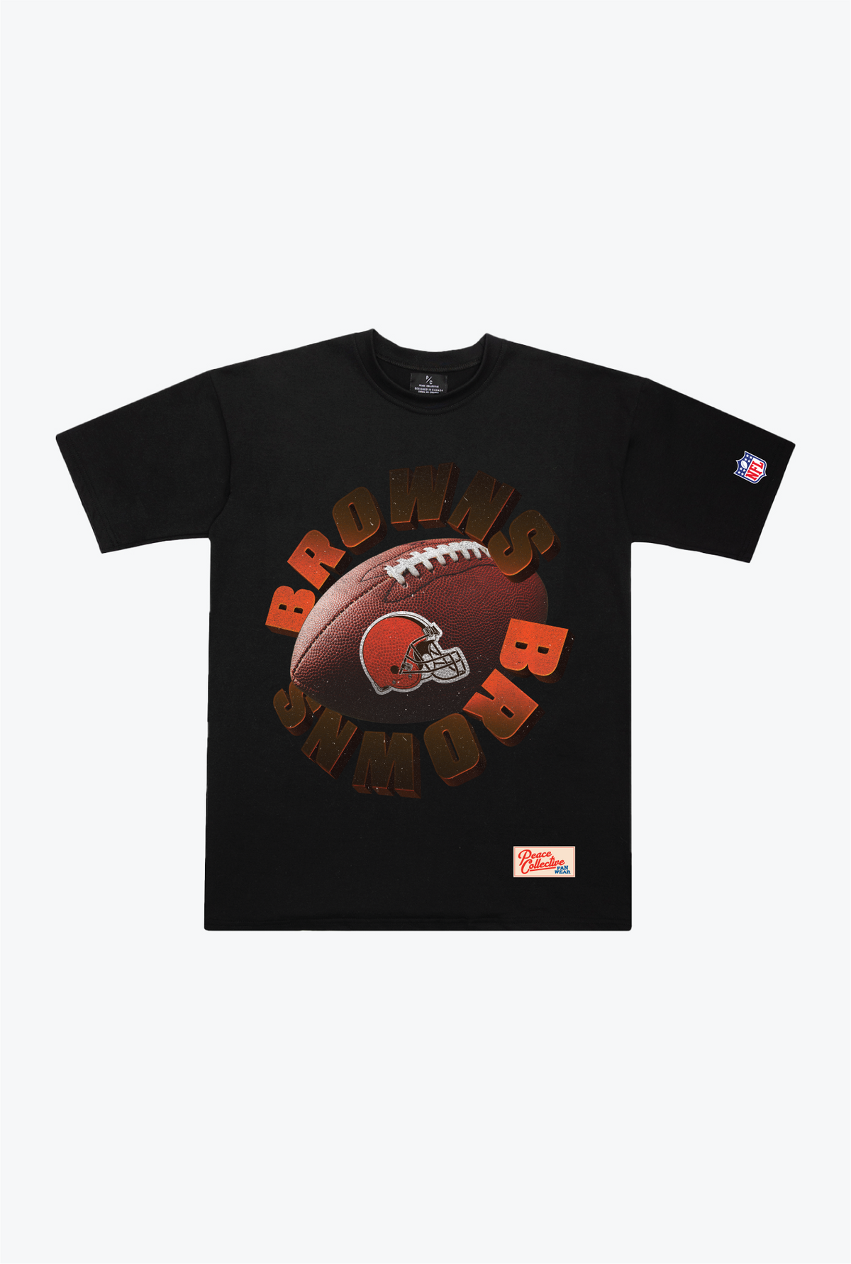 Cleveland Browns Spiral Heavyweight T-Shirt - Black