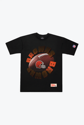 Cleveland Browns Spiral Heavyweight T-Shirt – Schwarz