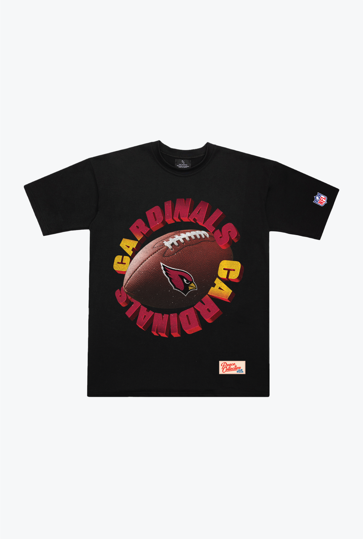 Arizona Cardinals Spiral Heavyweight T-Shirt – Schwarz