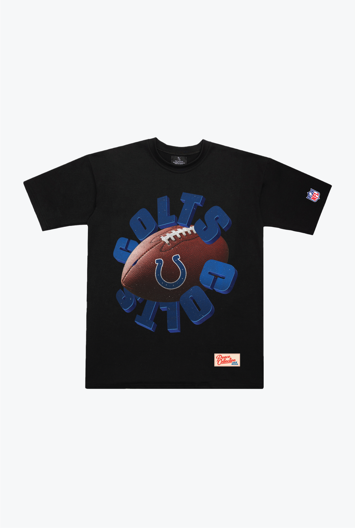 Indianapolis Colts Spiral Heavyweight T-Shirt – Schwarz