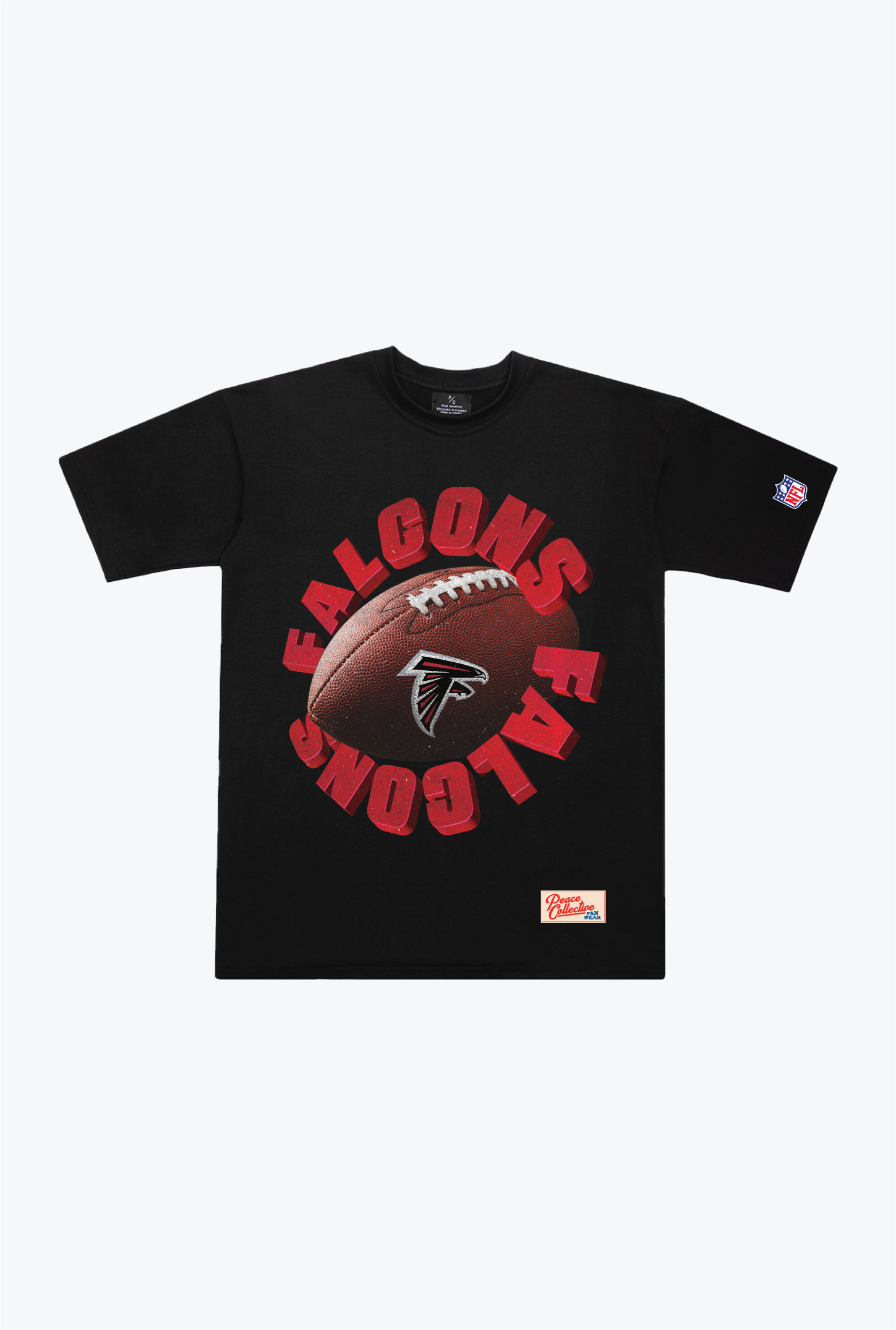 Atlanta Falcons Spiral Heavyweight T-Shirt - Black