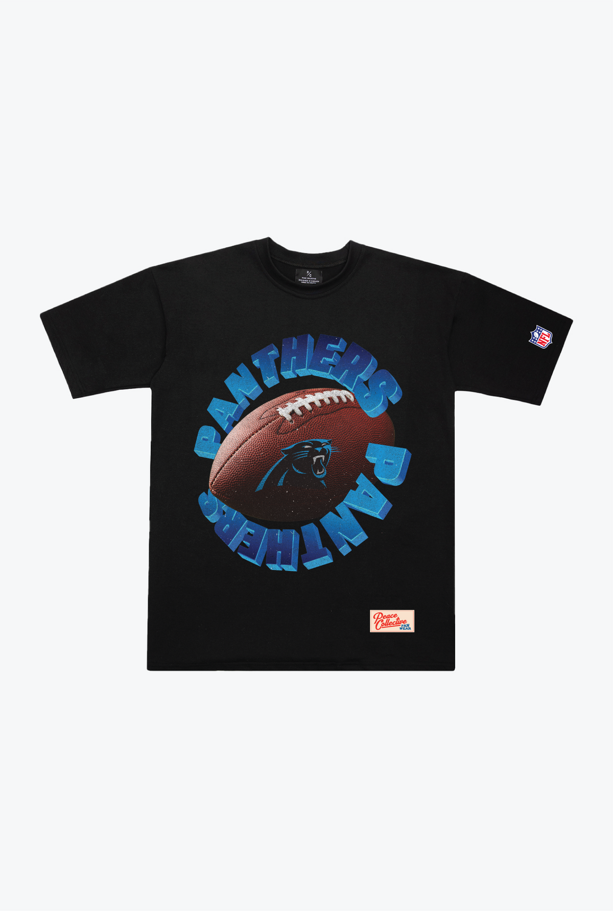 Carolina Panthers Spiral Heavyweight T-Shirt - Black