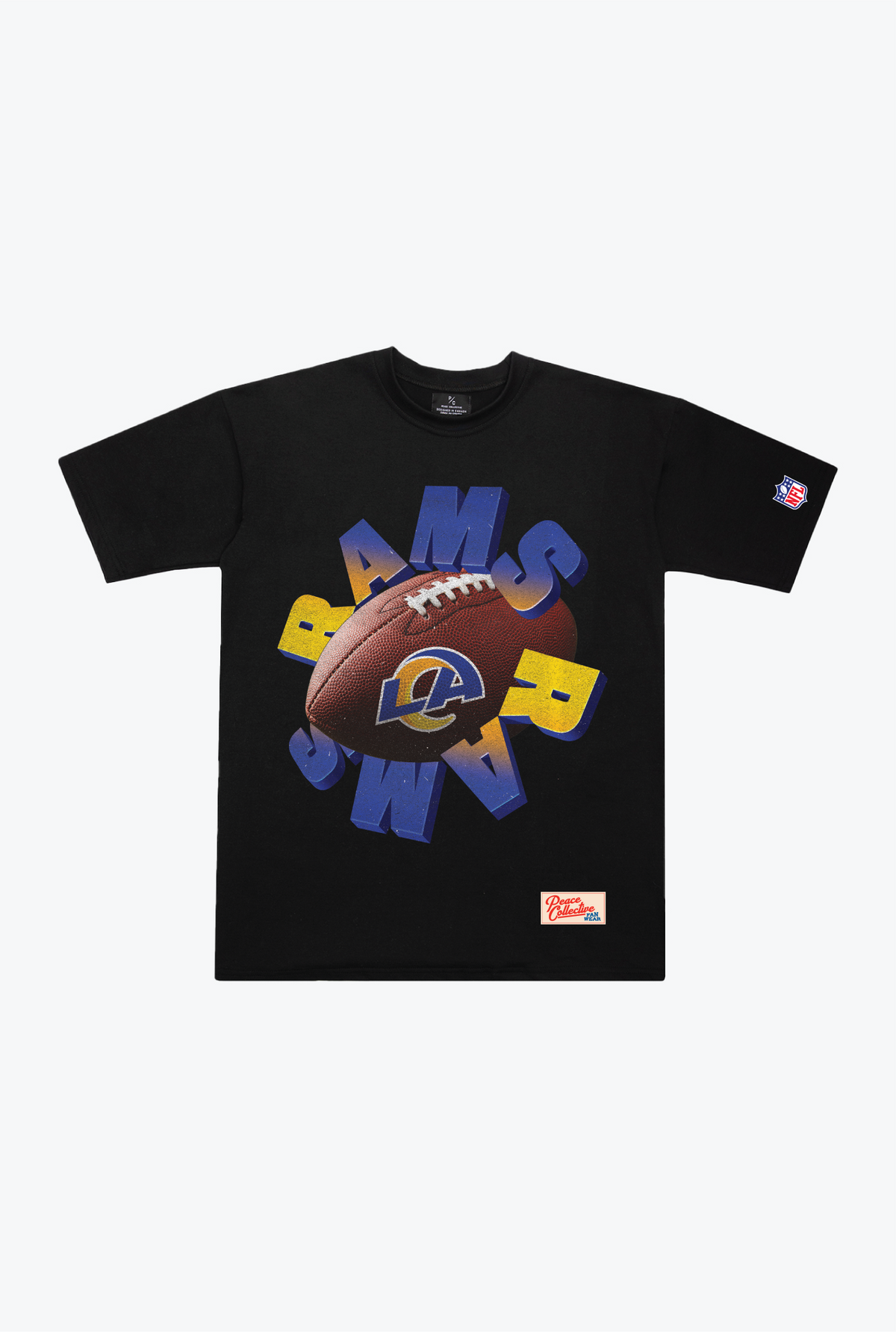 T-shirt épais Los Angeles Rams Spiral - Noir