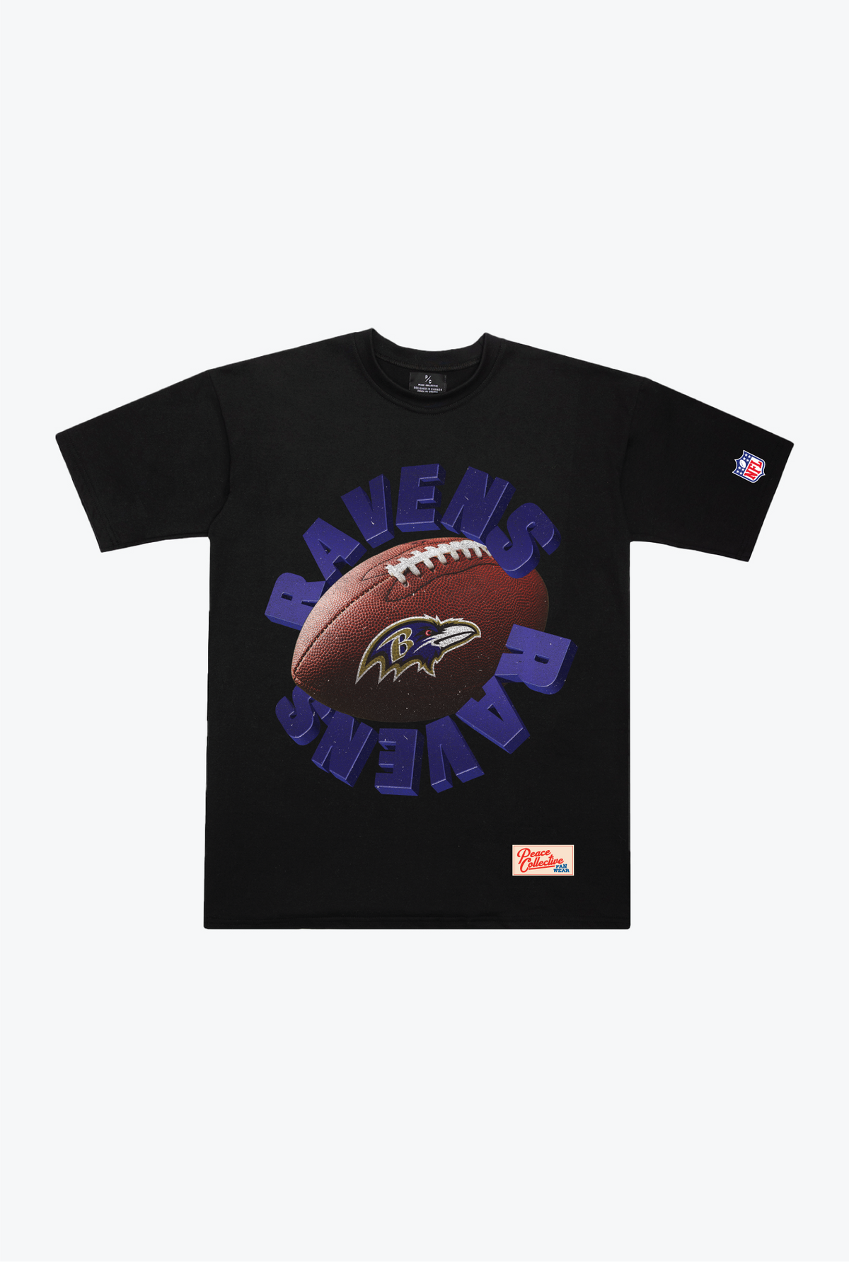 Baltimore Ravens Spiral Heavyweight T-Shirt - Black