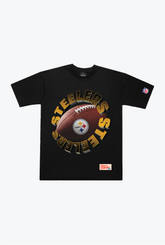 Pittsburgh Steelers Spiral Heavyweight T-Shirt - Black