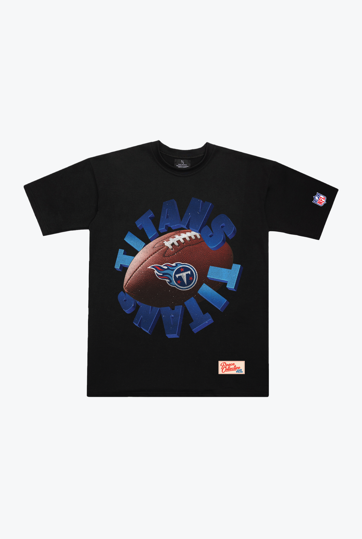 Tennessee Titans Spiral Heavyweight T-Shirt – Schwarz