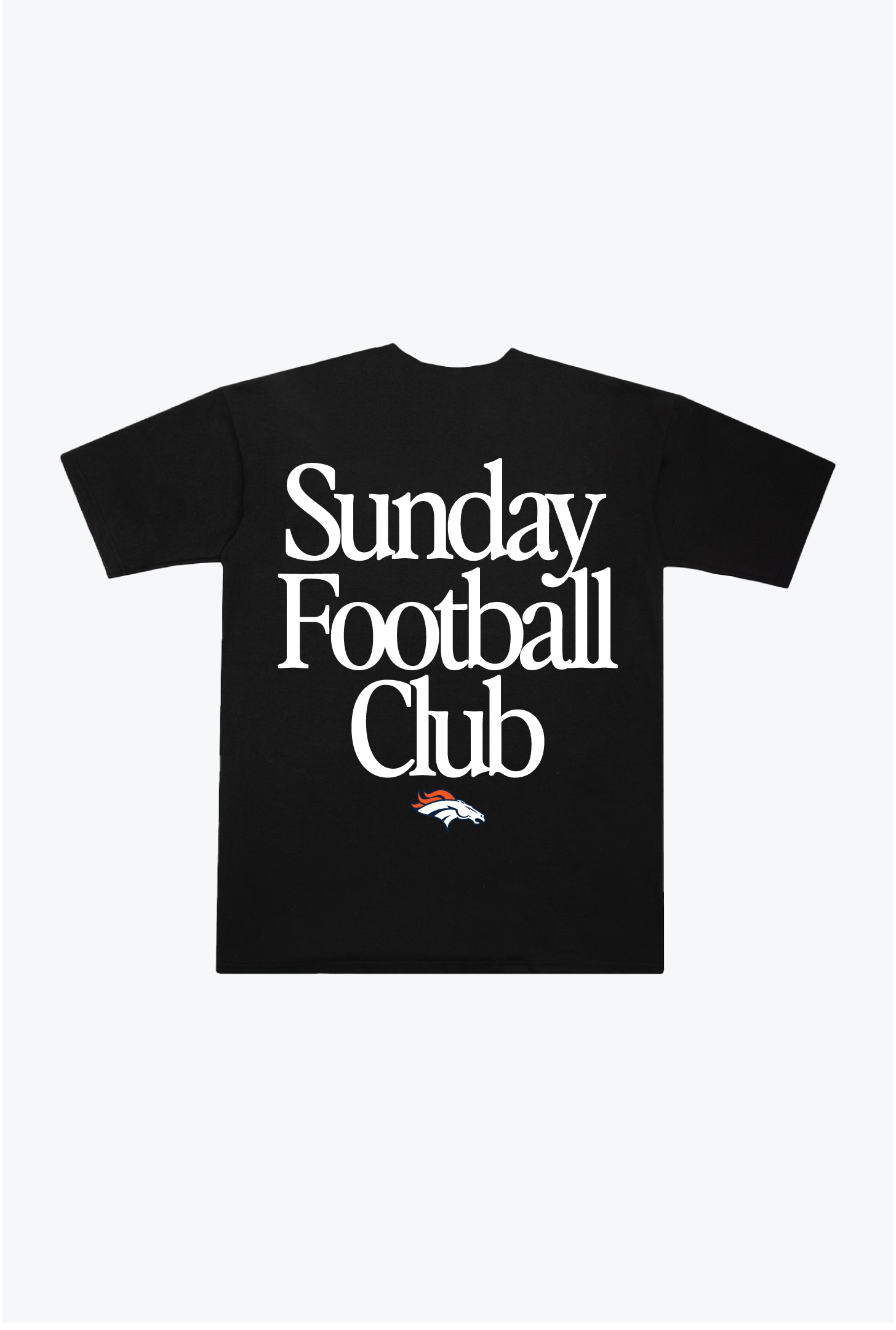 Denver Broncos Sunday Football Club Heavyweight T-Shirt - Black