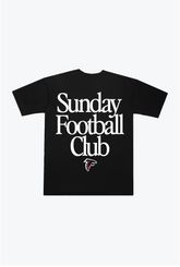 Atlanta Falcons Sunday Football Club Heavyweight T-Shirt - Black