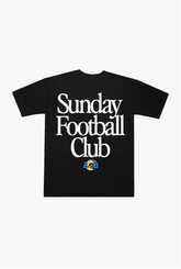 Los Angeles Rams Sunday Football Club Heavyweight T-Shirt - Black