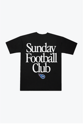 Tennessee Titans Sunday Football Club Heavyweight T-Shirt - Black