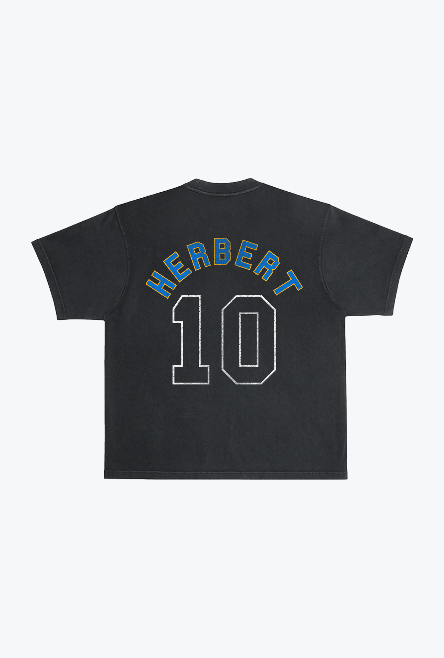 Justin Herbert Garment Dyed Heavyweight T-Shirt - Black