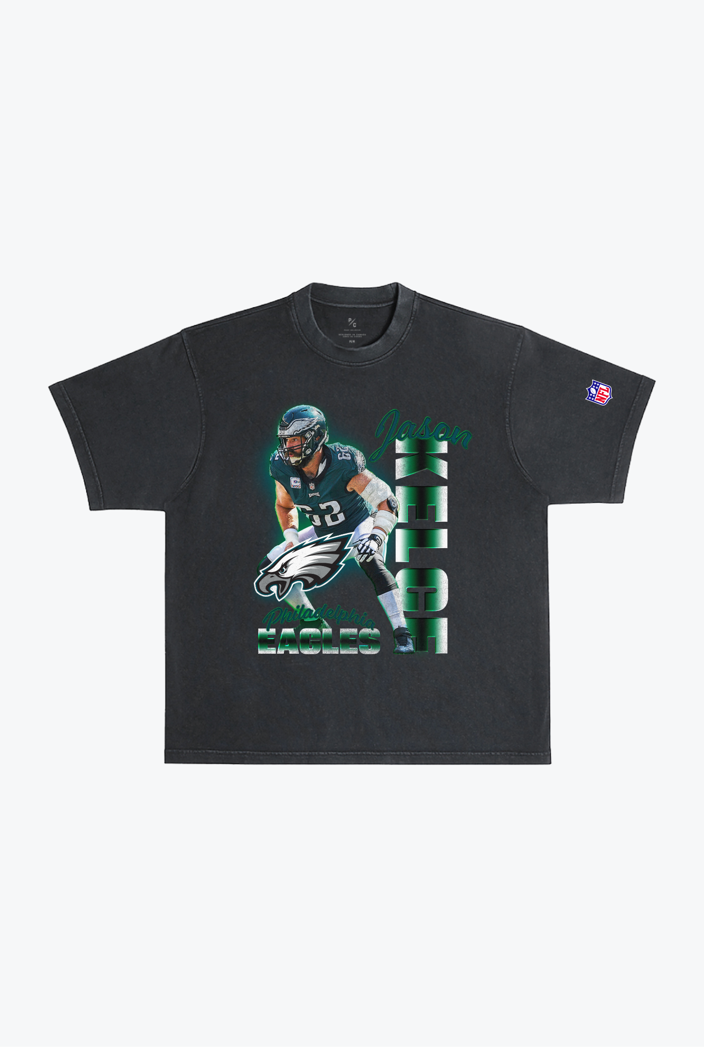 Jason Kelce Garment Dyed Heavyweight T-Shirt - Black