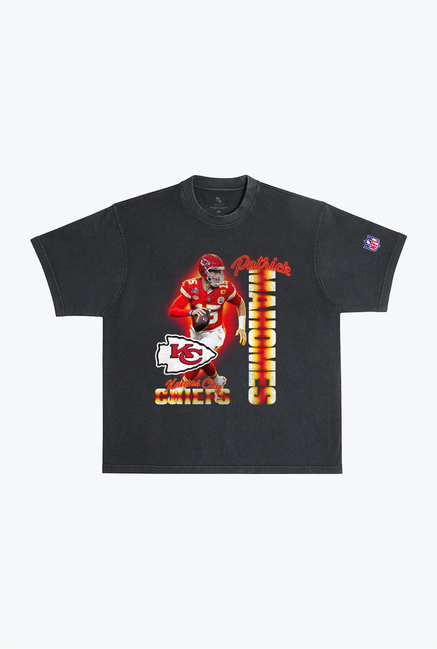 Patrick Mahomes Garment Dyed Heavyweight T-Shirt - Black