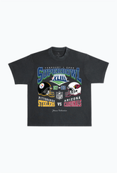 Super Bowl XLIII: Pittsburgh Steelers vs Arizona Cardinals Garment Dyed Heavyweight T-Shirt - Black