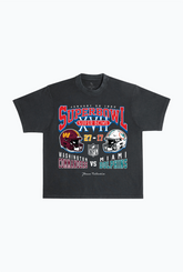 Super Bowl XVII: Washington Redskins vs Miami Dolphins Garment Dyed Heavyweight T-Shirt - Black