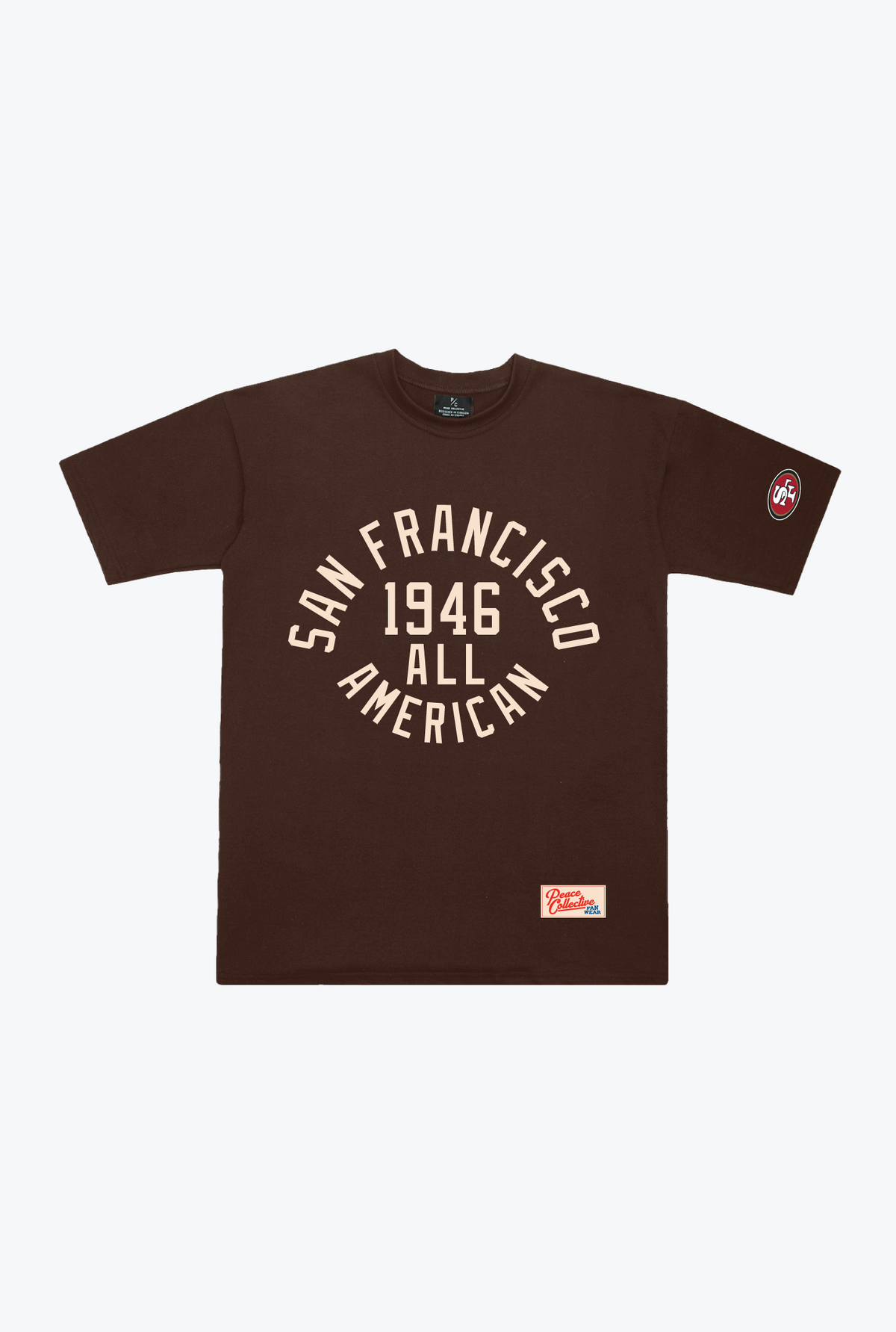 San Francisco 49ers Collegiate Heavyweight T-Shirt - Walnut