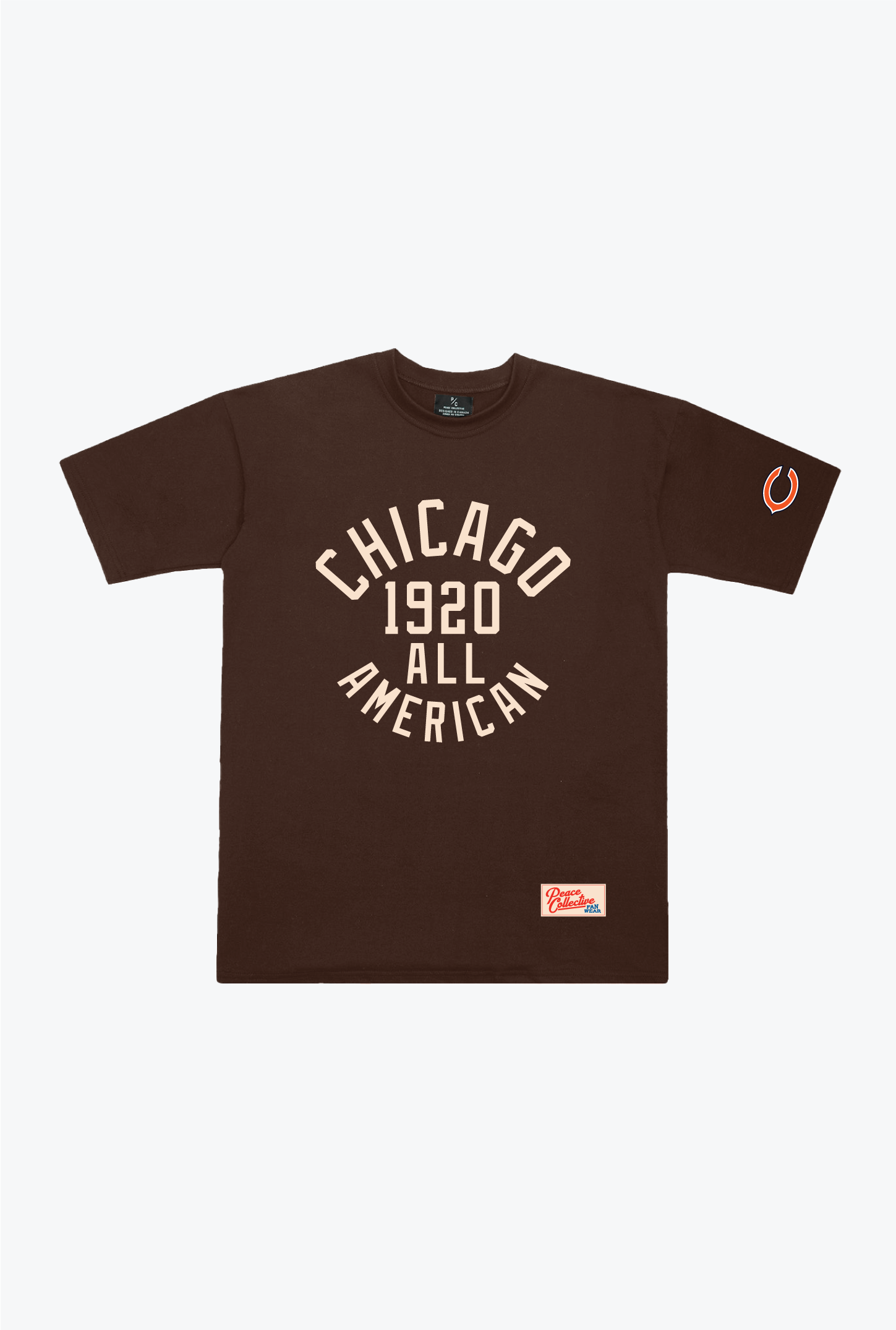 Chicago Bears Collegiate Heavyweight T-Shirt - Walnut