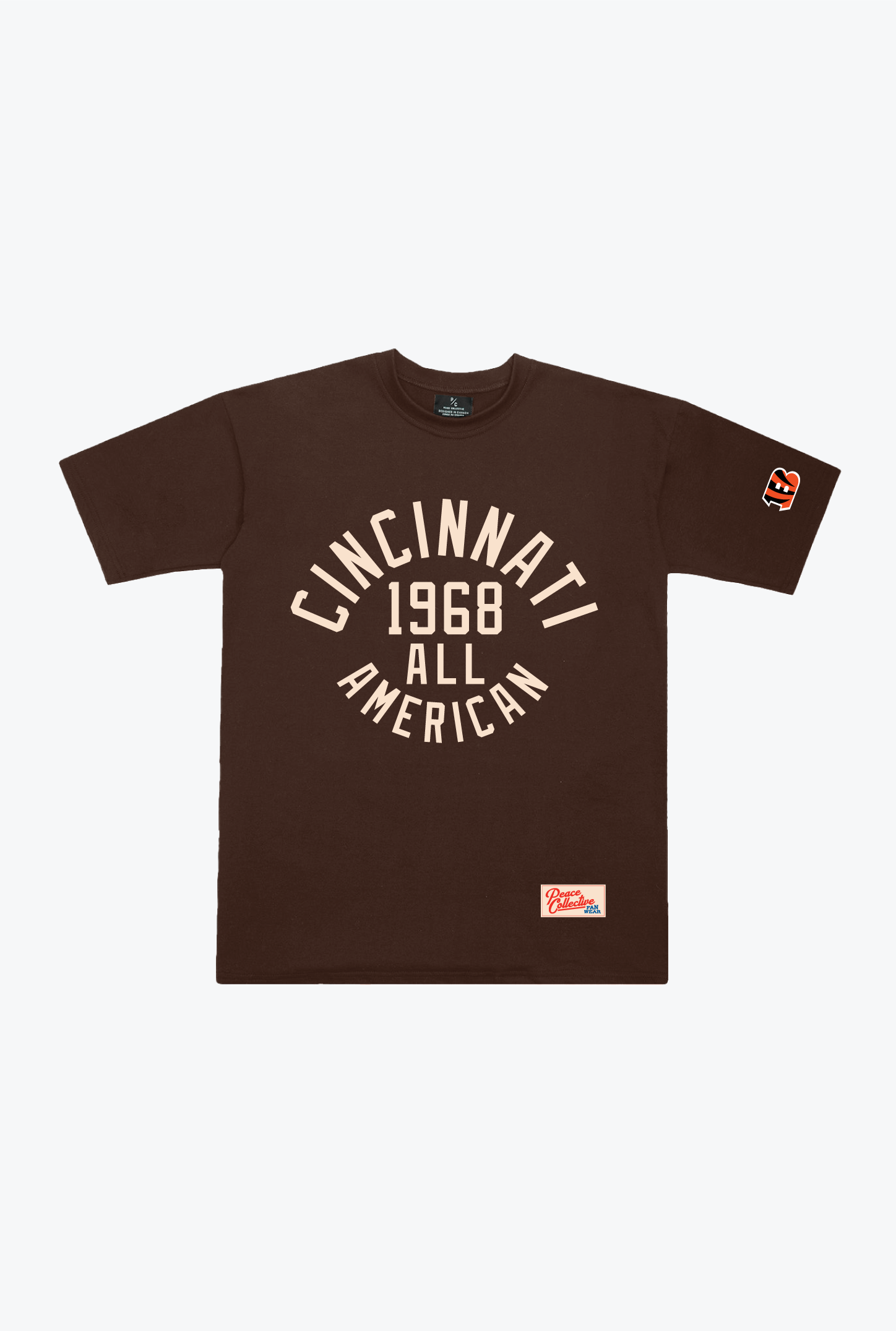 T-shirt lourd universitaire des Bengals de Cincinnati - Noyer