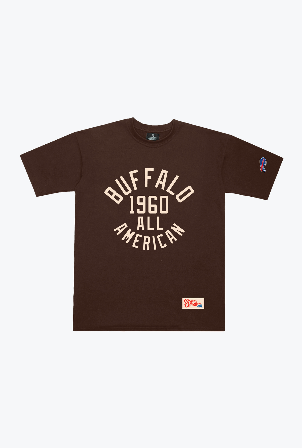 T-shirt épais universitaire Buffalo Bills - Noyer