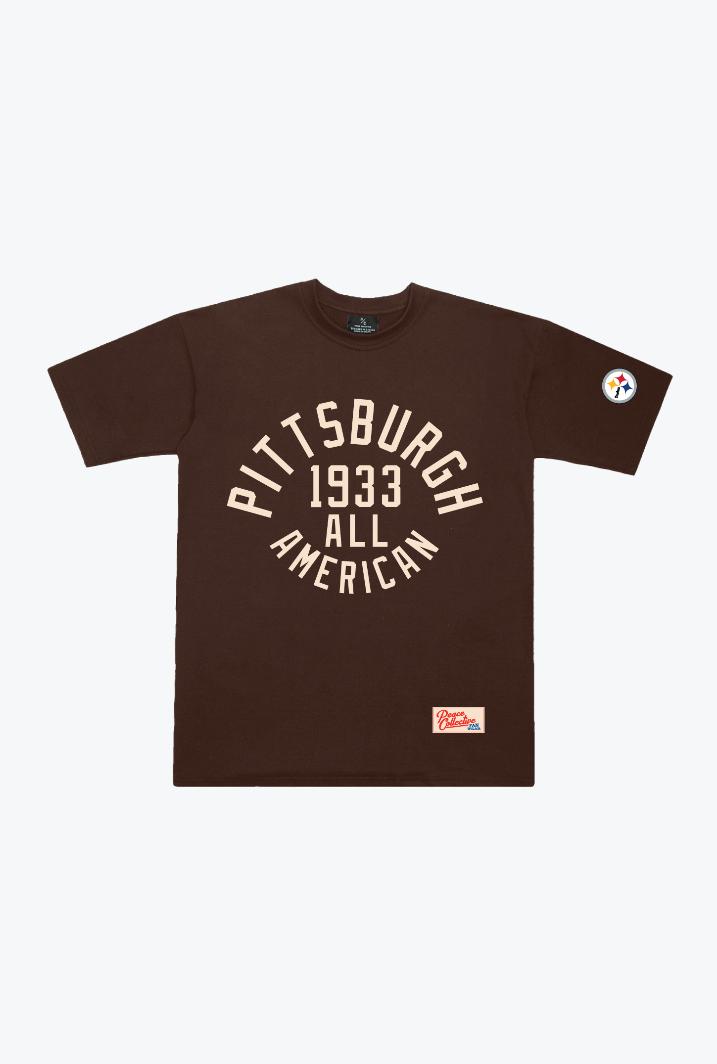 Pittsburgh Steelers Collegiate Heavyweight T-Shirt - Walnut