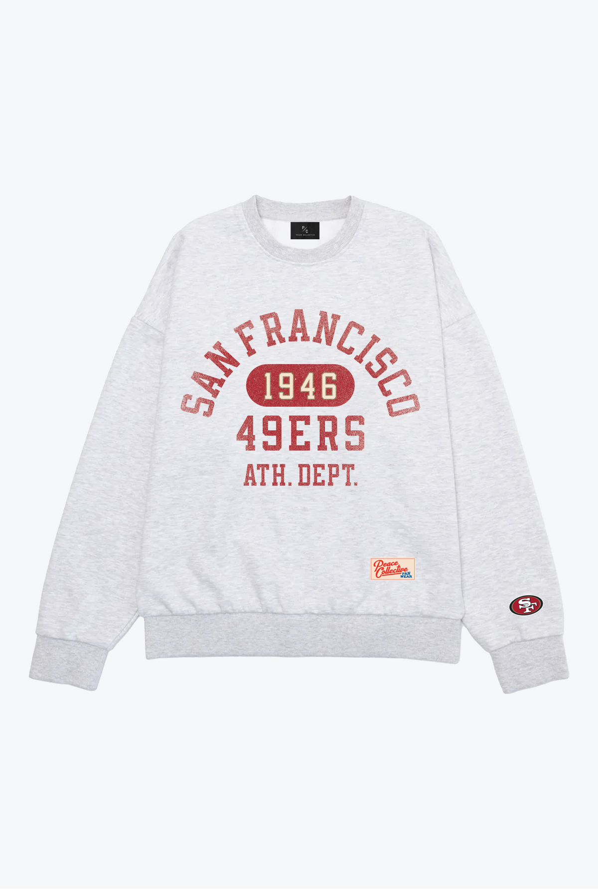 Pull ras du cou épais Athletic Club des 49ers de San Francisco - Cendre