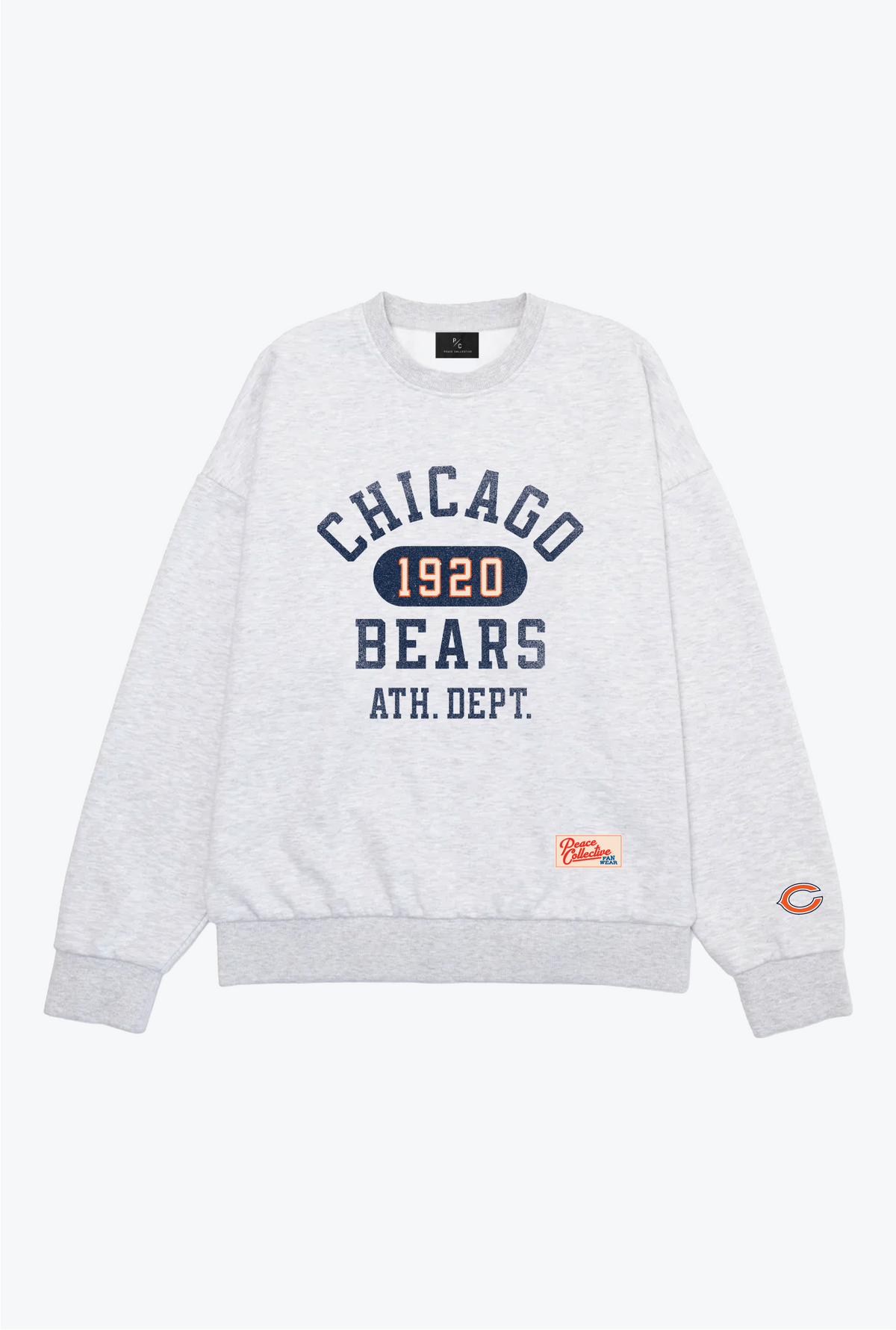 Pull ras du cou épais Athletic Club Chicago Bears - Cendre