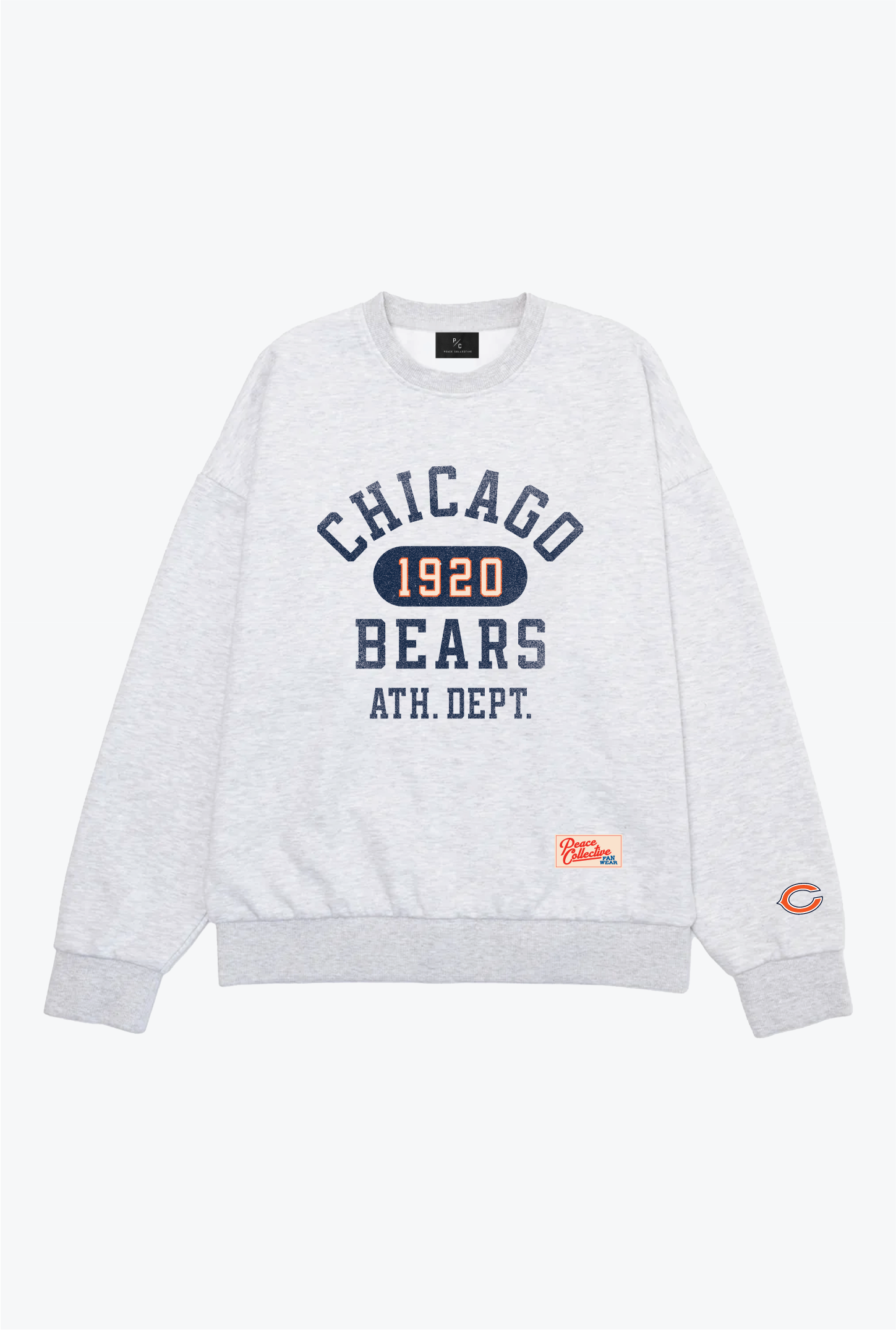 Chicago Bears Athletic Club Schwerer Rundhalsausschnitt - Aschgrau