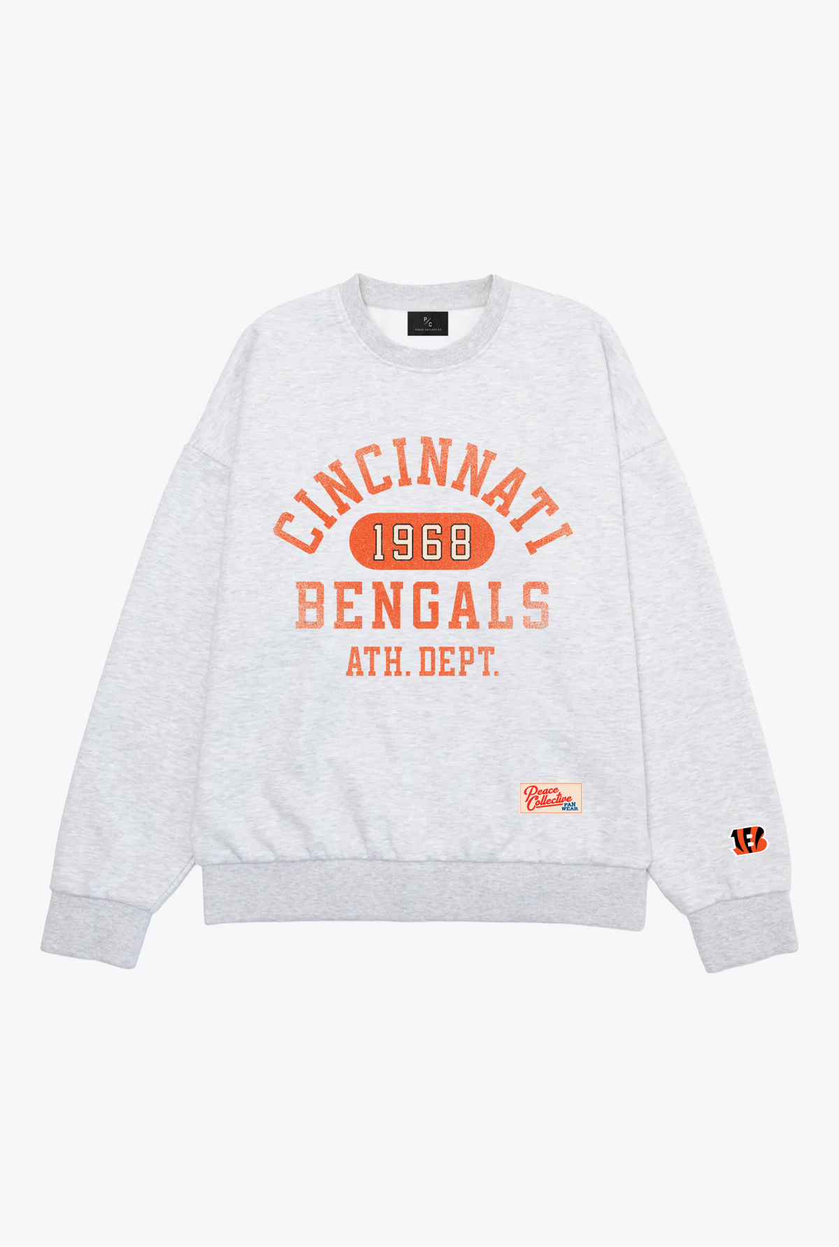 Cincinnati Bengals Athletic Club Schwerer Rundhalsausschnitt - Aschgrau