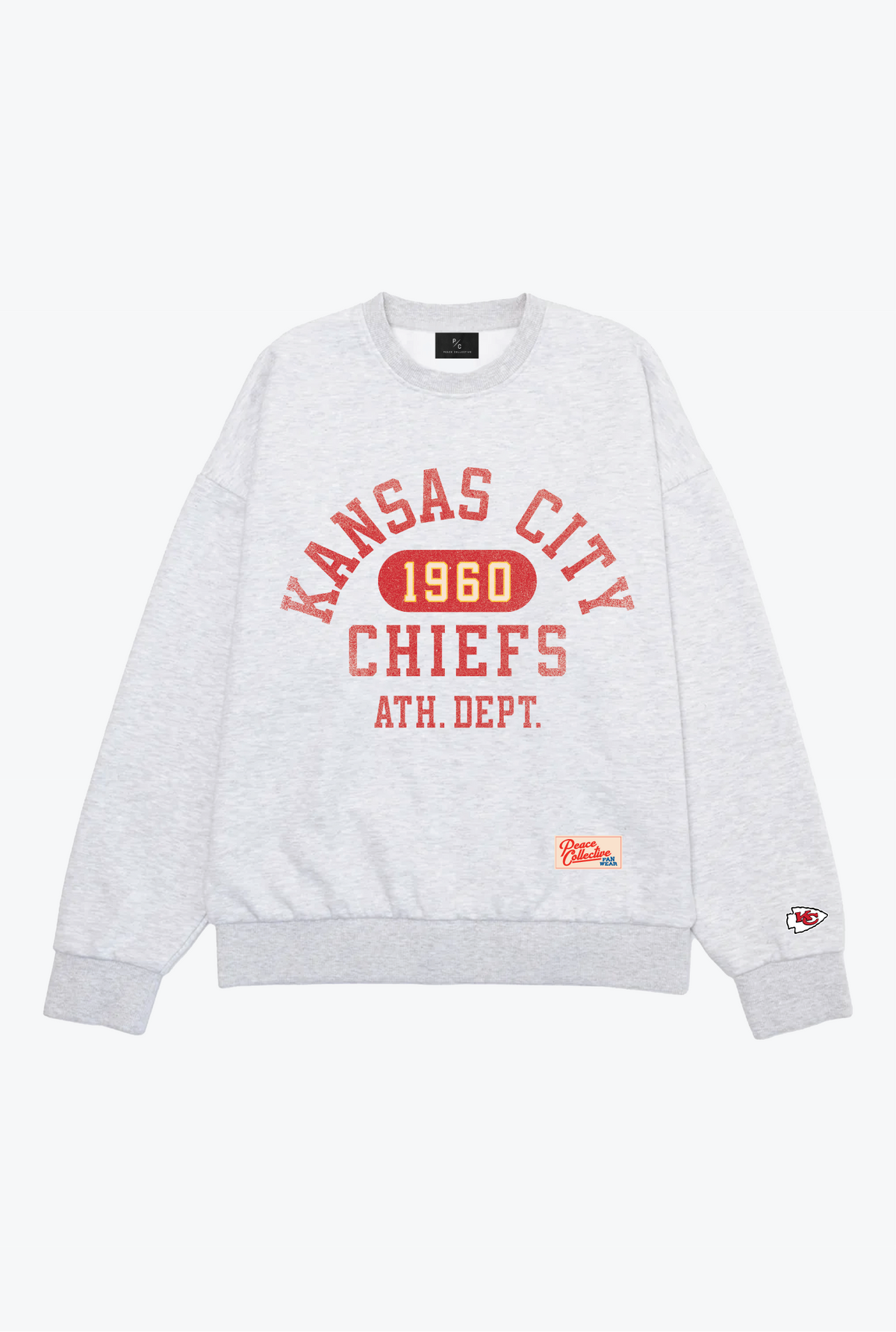 Pull ras du cou épais Athletic Club Kansas City Chiefs - Cendre