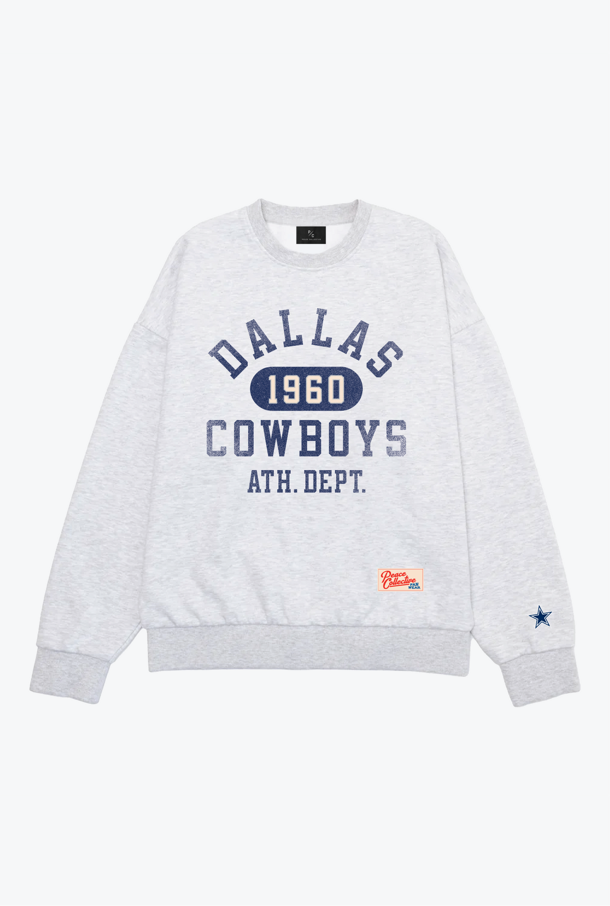 Dallas Cowboys Athletic Club Heavyweight Crewneck - Ash