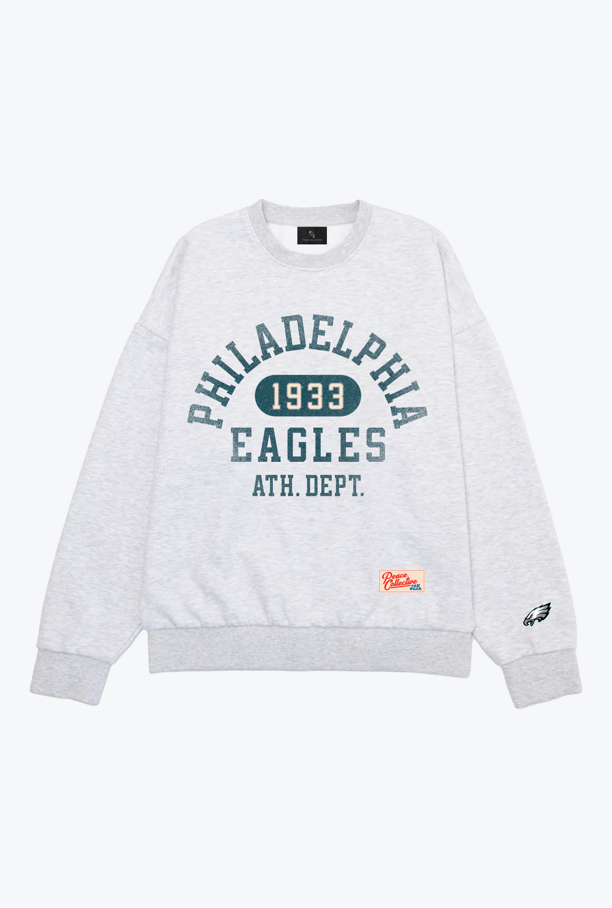 Pull ras du cou épais Athletic Club des Philadelphia Eagles - Cendre