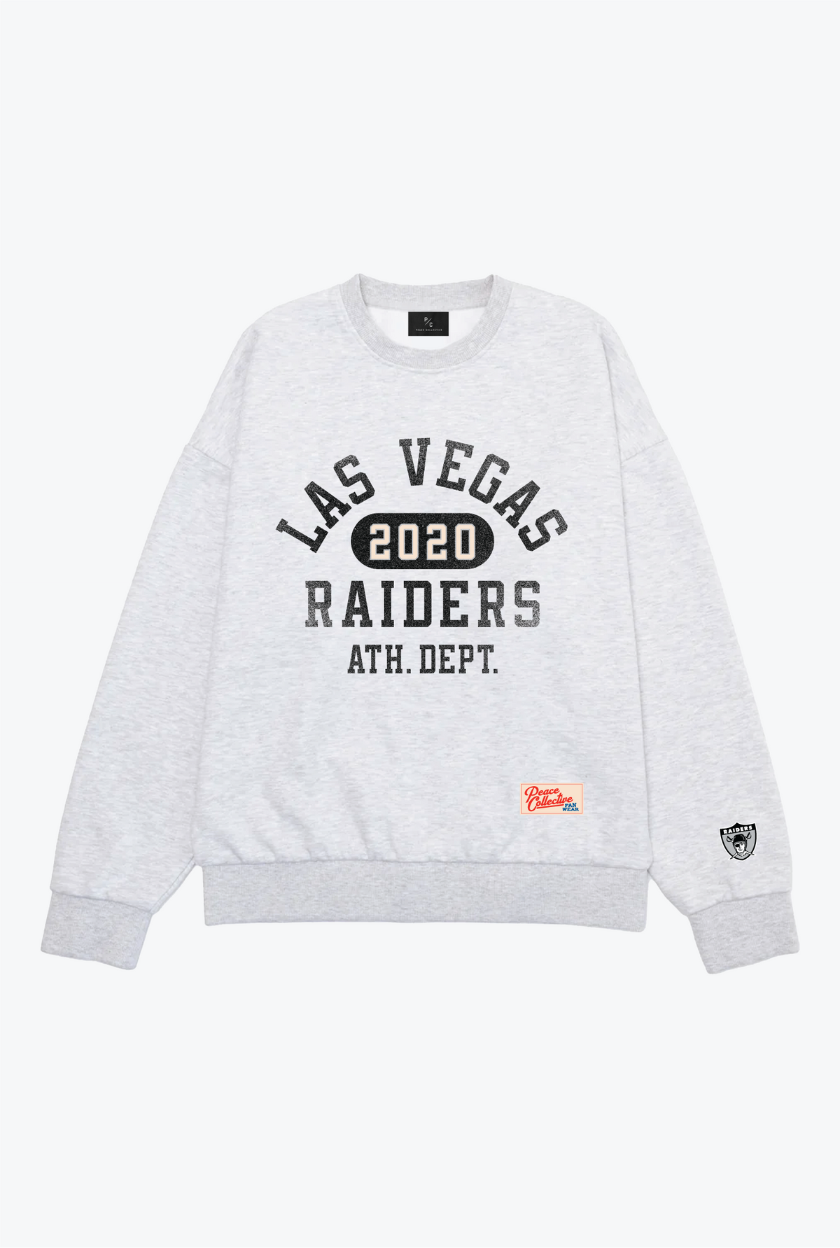 Las Vegas Raiders Athletic Club Heavyweight Crewneck - Ash