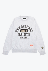 New Orleans Saints Athletic Club Heavyweight Crewneck - Ash