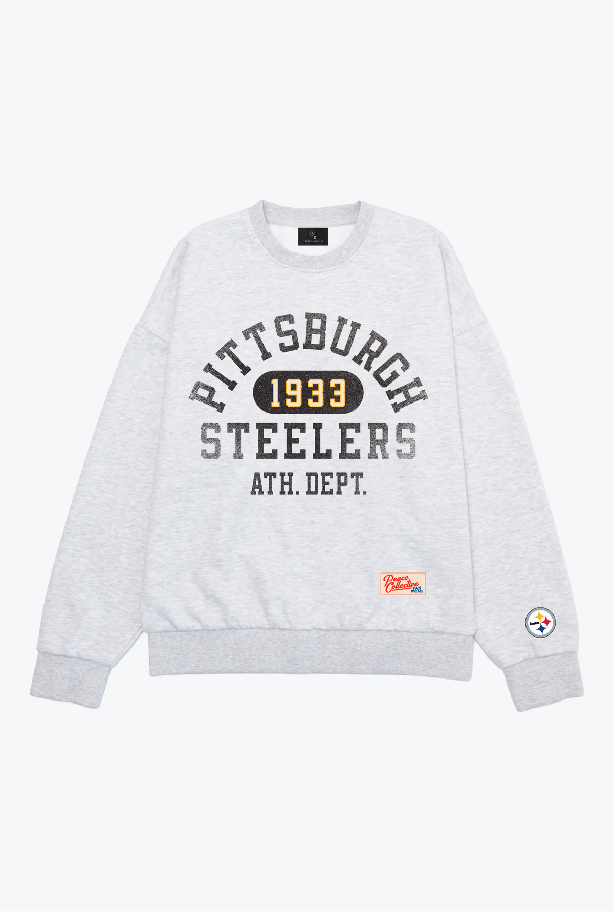 Pittsburgh Steelers Athletic Club Schwerer Rundhalsausschnitt - Aschgrau