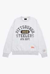 Pull ras du cou épais Athletic Club des Pittsburgh Steelers - Cendre