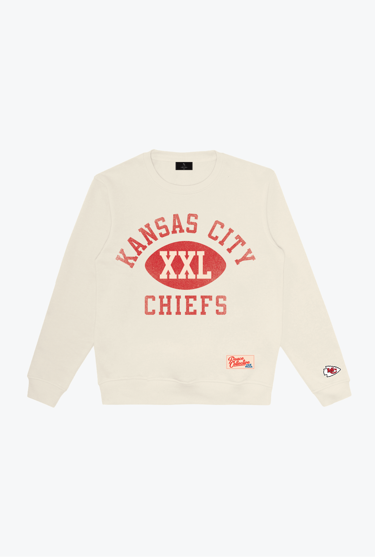 Kansas City Chiefs Warm Up Heavyweight Crewneck - Ivory